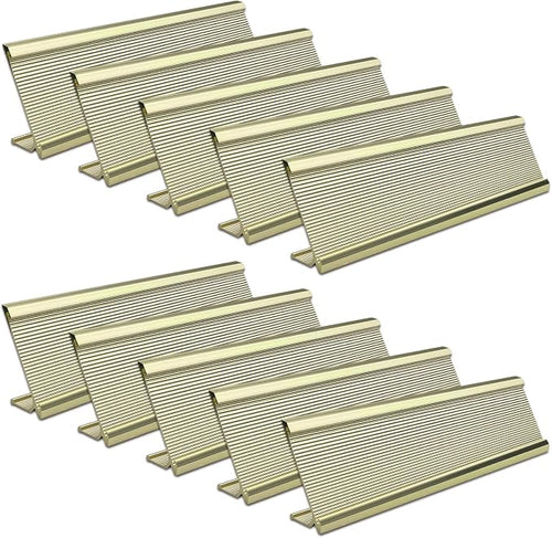 10 Pack 2" x 8" Aluminum Desk Name Plate Holder, Office Name Plate Holder by Unknown