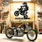 Custom Motorcycle Metal Signs Personalized Dirt Biker Name Sign Custom Garage - Image 3