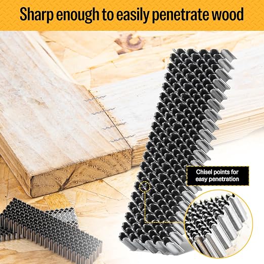 meite Corrugated Fasteners MC138 25 Gauge 1-Inch Crown 3/8-Inch Length Staples - Image 5