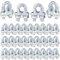 100PCS 3/8" M10 Zinc-Plated Wire Rope Clamps – Heavy Duty U-Bolt Cable Clips by High-PQ