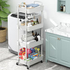 Sywhitta 4-Tier Plastic Rolling Utility Cart - Image 6
