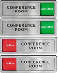 2 Pack Conference Room Office Door Signs Do Not Disturb, In Use/Available by Abudada