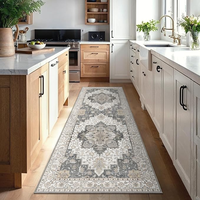 GENIMO 2x10 Runner Rugs for Hallway, Machine Washable Non Slip Vintage Rugs - Image 4