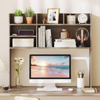 Tangkula Desktop Bookshelf for Computer Up to 32”, 37” Countertop Storage Hutch - Image 5