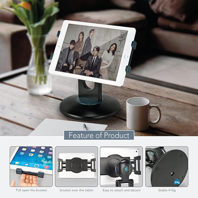 EHO Tablet Kiosk Stand, 360° Rotating Commercial Tablet Stand, Retail Kiosk - Image 8