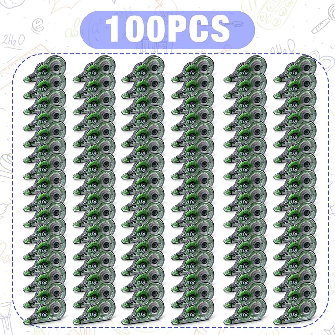 Yexiya 100 Pcs Correction Tapes Original Correction Wide Eraser Applicator Easy - Image 4