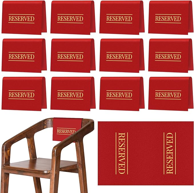 Buryeah 12 Pcs Reserved Seating Signs by Buryeah