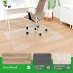 100pointONE Office Chair Mat for Hardwood Floors, Easy Glide Floor Mat for - Image 3