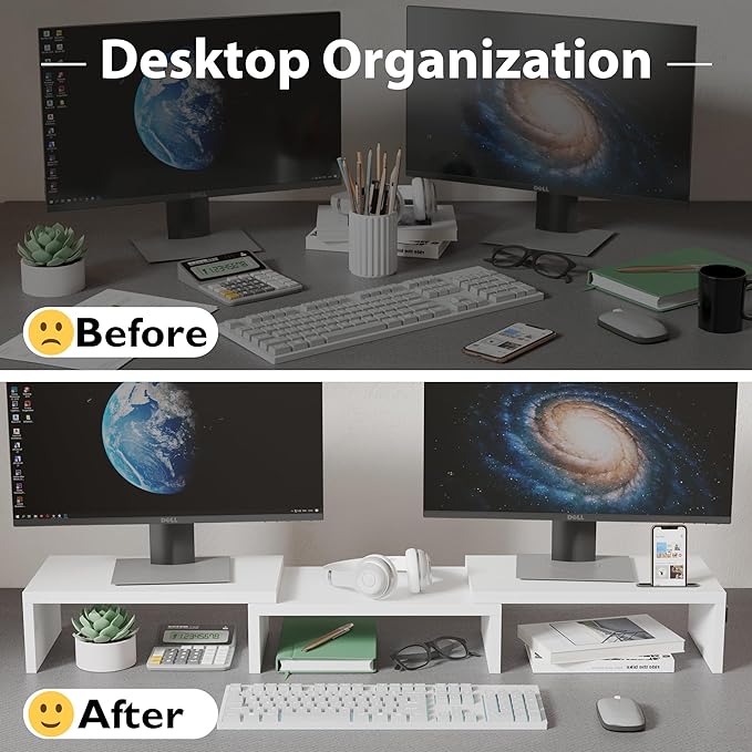 BONTEC Dual Monitor Stand Riser - Image 2