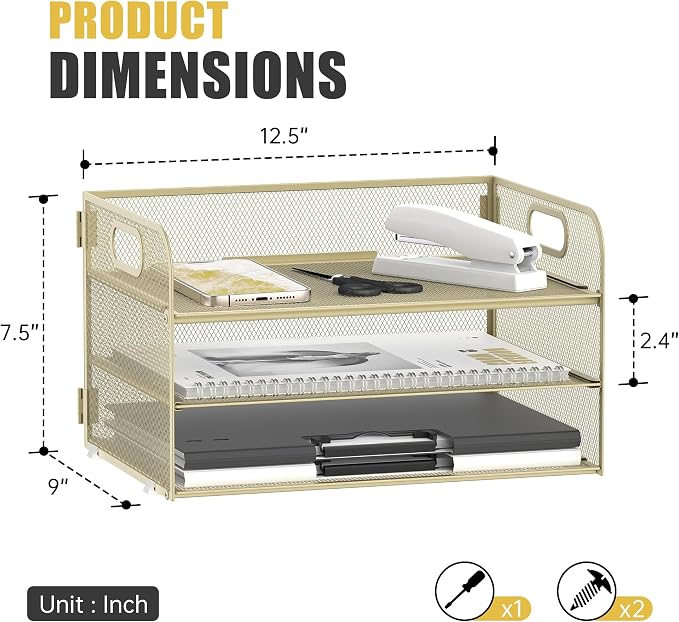 Daltack 3-Tier Paper Organizer - Image 3