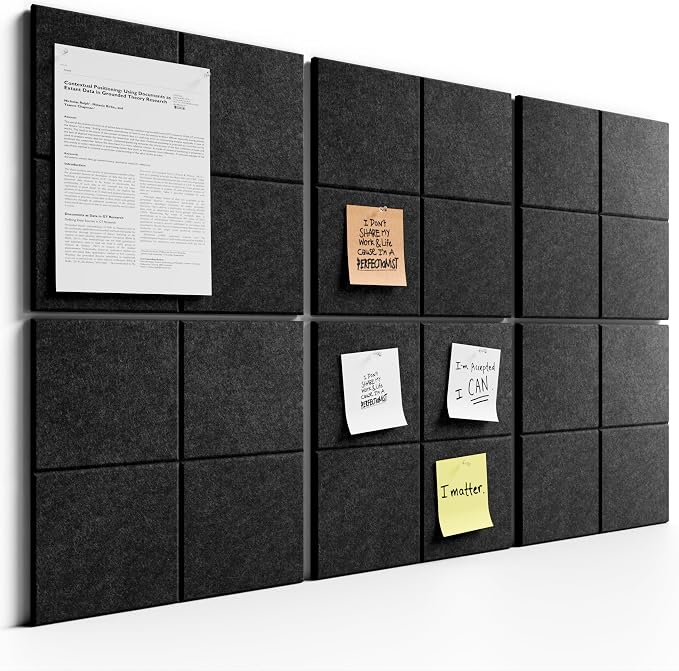 Bumusty Large Cork Board Alternative-36 x24 Felt Bulletin Board Tiles, by Bumusty