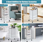 Giantex 6 Storage Drawer Cart Rolling Organizer Cart - Image 4