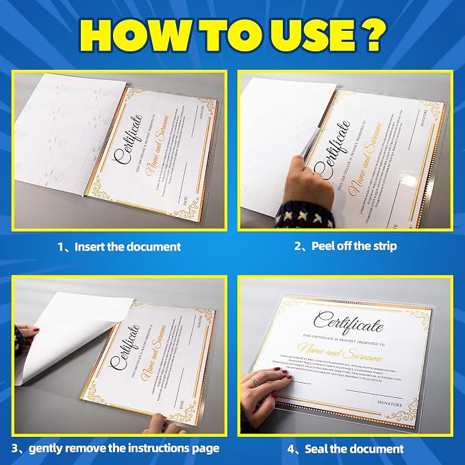 Uinkit 10Mil Thick Self-Seal Laminating Sheets - Image 8