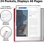 Dunwell Presentation Binder 24-Pocket, Displays 48 Pages, 8.5x11 Portfolio - Image 3