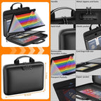Fireproof File Organizer with Lock, Hard-Shell Case Fireproof Document Box with - Image 4
