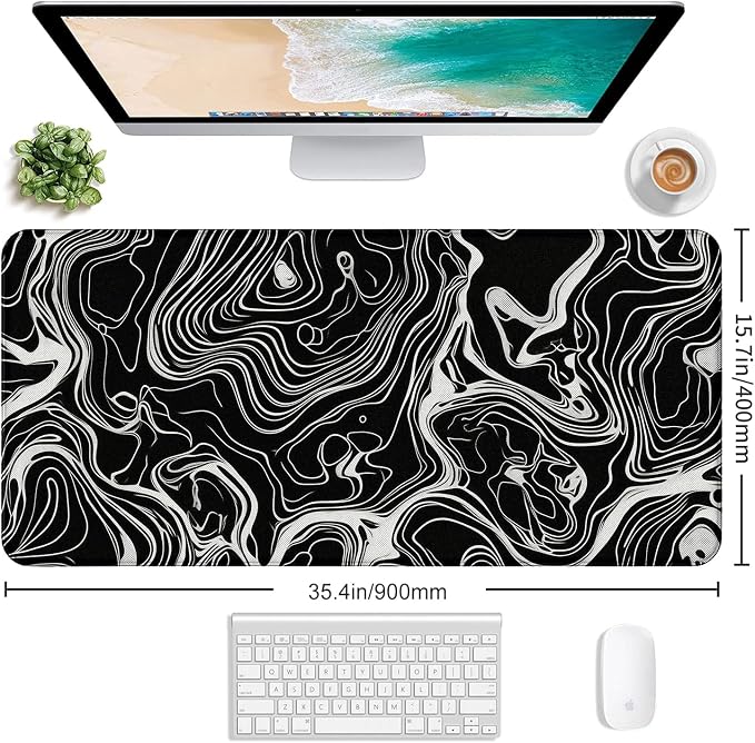 Minimalist Abstract Line XL Mouse Pad, Suitable - Image 2