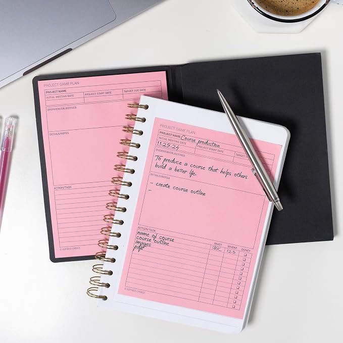 Meeting Notebook for Work & Project Planner Kit for Men and Women – 90 Large - Image 3