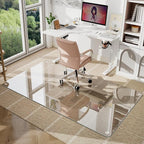 GLSLAND 48" x 60" Tempered Glass Chair Mat Rectangle Heavy-Duty Floor Protector - Image 9