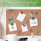 50Packs Butterfly Decorative Push Pins Blue Thumbtacks Cute Thumb Tacks Pushpins - Image 6