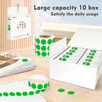 PARLAIM 3/4 Inch Round Permanent Adhesive Color-Code Dot Stickers, 10000 - Image 7