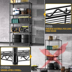 M MZG 1250 lbs 5 Tier Shelf Metal Storage Shelves Shelving Wire Rack Heavy Duty - Image 5