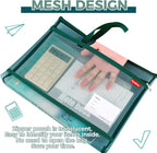 Pendancy Mesh Zipper Pouch A3 Size, Large Double Pocket Lightweight Nylon - Image 4