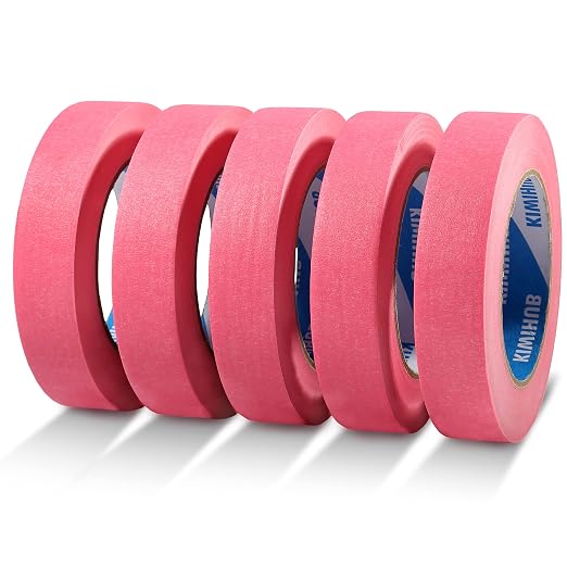 KIWIHUB Pink Painters Tape, 1 inch x 60 Yards x 5 Rolls by KIWIHUB
