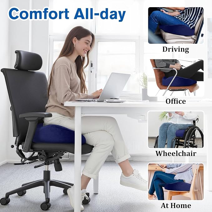 CushyOasis Seat Cushion, Gel Chair Cushions, Office Chair Cushions, Anti-Slip - Image 6