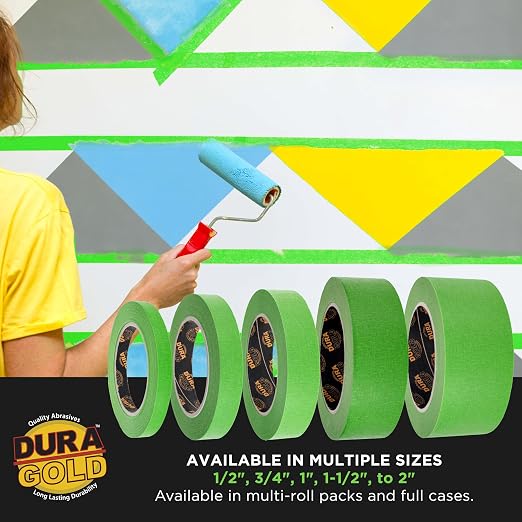 Dura-Gold Green Automotive Masking Tape 1/2 Inch, Case of 72 Rolls - Image 7