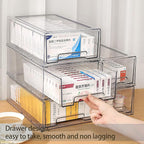 Sgoostood 6 Pack Stackable Organizer Drawers, Transparent Drawer in Home - Image 2