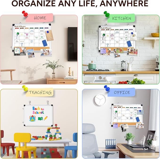 Monthly Dry Erase Board and Cork Board Combo - Image 7