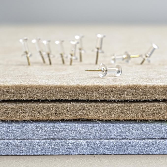 Bulletin Board, 24 x 18 inches Felt Board Decorative Pin Board, Cork Board - Image 6