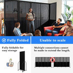 Folding Room Partition, Freestanding Privacy Divider, Portable Office Divider - Image 3