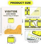 1 Pack of Visitor Badges Registry Log - Image 2
