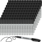 Dabo&Shobo Permanent Markers, 160 Pack Black Permanent Markers Bulk, Fine Tip by DaboShobo