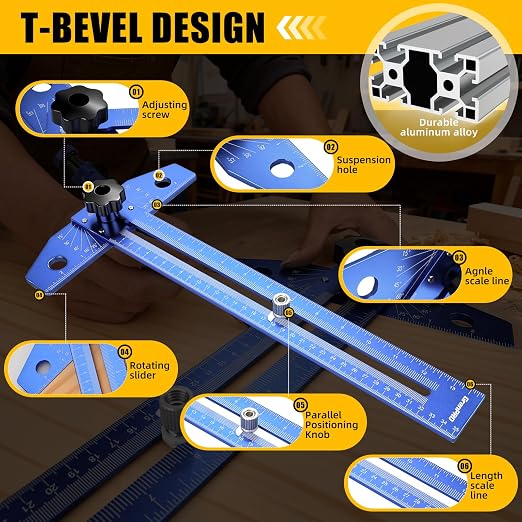 GRENPRO Woodworking Scriber Marking Line Ruler - Image 8