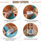 Zonon 500 Pcs Clear Labels Label Protector Clear Stickers Wafer Seals - Image 4