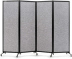 Upgrade Version Room Partition and Divider, Freestanding Rolling Dividers by StrongBird