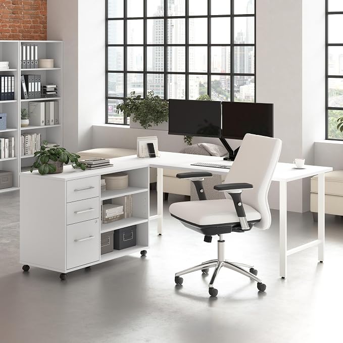 Bush Business Furniture Hustle 72W x 30D Computer Desk and Storage Cabinet - Image 2