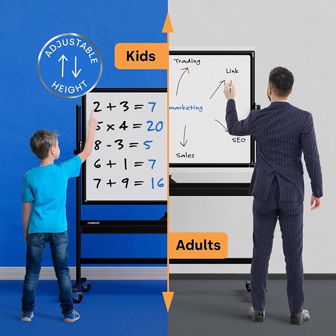 Rolling Dry Erase Board 46 x 32 - Image 2