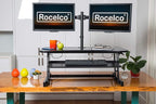 Rocelco 40" Large Height Adjustable Standing Desk Converter - Image 5