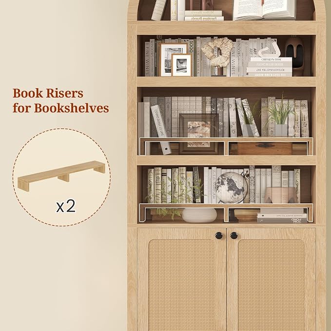 81" Tall Arched Cabinets, Bookcase - Image 3