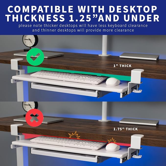 VIVO Large Keyboard Tray Under Desk Pull Out Platform - Image 3