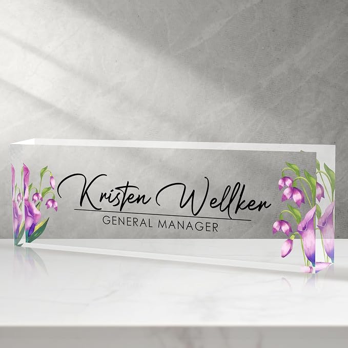 Custom Office Name Plate for Desk, Desk Name Plate Personalized, Personalized by Unknown