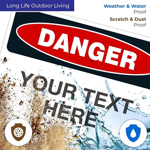 Custom Danger Sign, OSHA Sign, 10x14 Inches, Rust Free .040 Aluminum, Fade - Image 5
