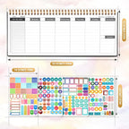 MOSA BEAR Undated Weekly Planner, 60-Week Horizontal Layout Desk Planner Daily - Image 2