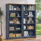 RWYHG 70" Blue Tall Bookshelf, 5-Tier Thick Wooden Book Shelf - Image 9
