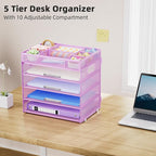 Marbrasse 5-Tier Letter Tray Paper Organizer - Image 6
