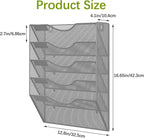 EasyPAG Hanging Wall File Organizer, 5 Pocket Wall Mounted Mail Organizer - Image 8