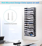 Solinxe 12-Tier Wall File Organizer, Mesh Mail Organizer Wall Mounted Paper - Image 3